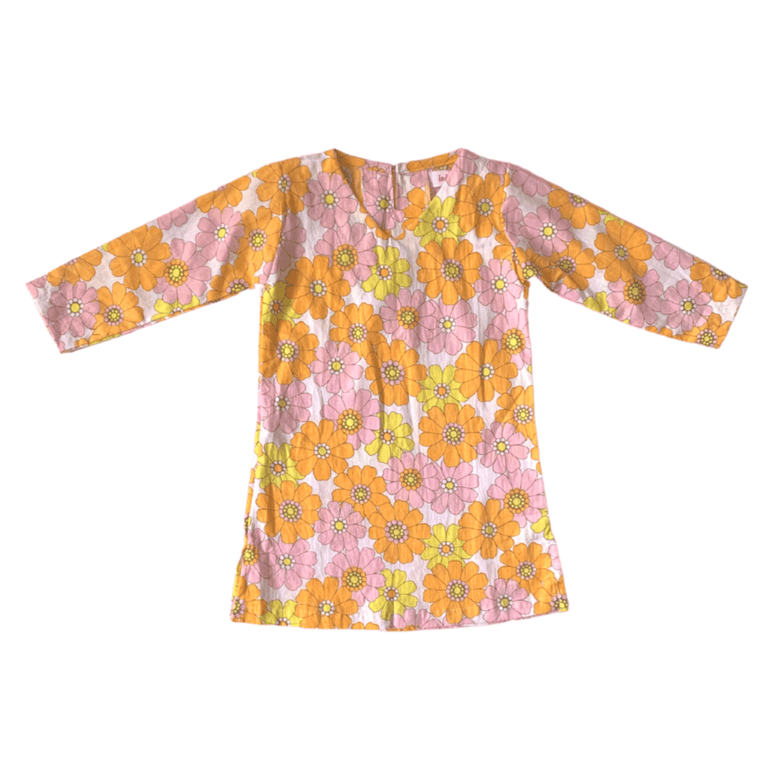 Stevie Dress in Pink Flower Power - Indigo Kids