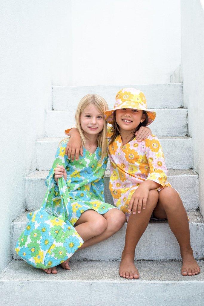 Stevie Dress in Pink Flower Power - Indigo Kids