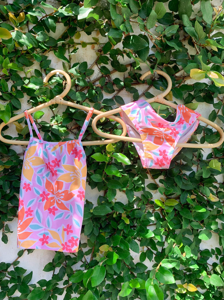 Swell Tankini Swimwear in Tropicana Floral - Indigo Kids