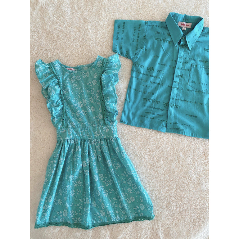 Travel Shirt in Aqua - Indigo Kids