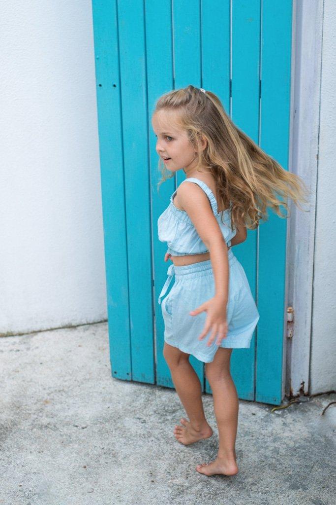 Vida Top in Blue - Indigo Kids