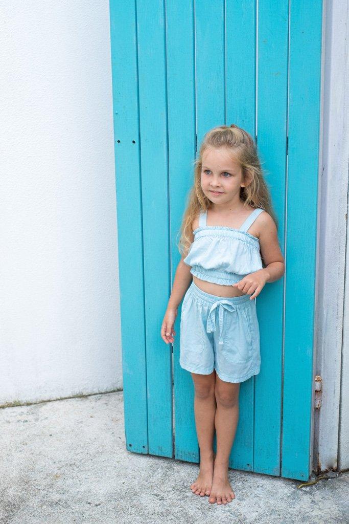 Vida Top in Blue - Indigo Kids