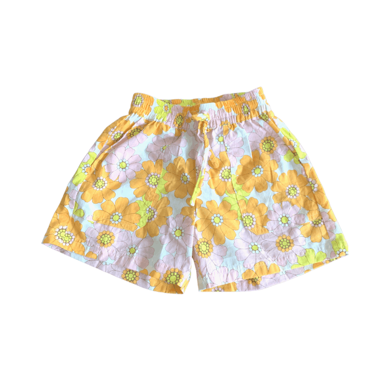 Zara Shorts in Pink Flower Power - Indigo Kids